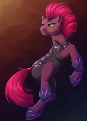 Size: 1024x1419 | Tagged: safe, artist:peachmayflower, imported from derpibooru, tempest shadow, pony, unicorn, my little pony: the movie, armor, broken horn, eye scar, female, mare, scar, solo