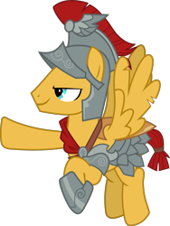 Size: 3549x4710 | Tagged: safe, artist:frownfactory, imported from derpibooru, flash magnus, pegasus, pony, shadow play, .svg available, armor, helmet, male, simple background, smiling, solo, stallion, svg, transparent background, vector, wings