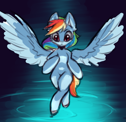 Size: 983x949 | Tagged: safe, artist:limchph2, imported from derpibooru, rainbow dash, pegasus, pony, female, mare, solo, spread wings, wings