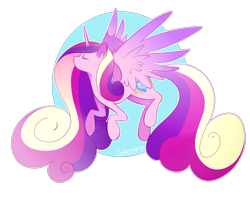 Size: 2500x2000 | Tagged: safe, artist:ghostycalico, imported from derpibooru, princess cadance, alicorn, pony, abstract background, eyes closed, female, horn, mare, simple background, solo, transparent background, wings