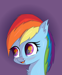 Size: 1208x1464 | Tagged: safe, artist:brok-enwings, imported from derpibooru, rainbow dash, bat pony, pony, bat ponified, cute, dashabetes, fangs, female, mare, race swap, rainbowbat, smiling, solo