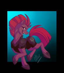 Size: 700x800 | Tagged: safe, artist:jjemka, imported from derpibooru, tempest shadow, pony, unicorn, my little pony: the movie, broken horn, fangs, female, mare, open mouth, solo