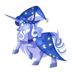 Size: 1024x1024 | Tagged: safe, artist:wubcakeva, imported from derpibooru, star swirl the bearded, unicorn, shadow play, beard, facial hair, hat, male, solo, stallion, wizard, wizard hat