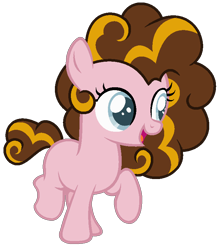 Size: 692x782 | Tagged: safe, artist:cutiesparkle, imported from derpibooru, oc, oc only, oc:cheesecake curls, earth pony, pony, base used, female, filly, offspring, parent:cheese sandwich, parent:pinkie pie, parents:cheesepie, simple background, solo, transparent background