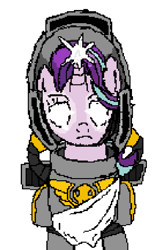 Size: 664x1026 | Tagged: safe, artist:masterkaiser, artist:theparadoxy, imported from derpibooru, starlight glimmer, crossover, female, grey knights, librarian, magic, mare, paint, psyker, skull, warhammer (game), warhammer 40k, weapon