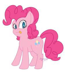 Size: 1429x1581 | Tagged: safe, artist:sugarsoosh, imported from derpibooru, pinkie pie, pony, female, simple background, solo, tongue out, transparent background