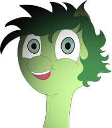 Size: 5000x5726 | Tagged: safe, artist:xxradskixx, imported from derpibooru, oc, oc only, absurd resolution, bust, green pony, portrait, simple background, smiling, solo, transparent background, weird