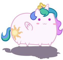 Size: 900x856 | Tagged: safe, artist:bluse, imported from derpibooru, princess celestia, :3, chibi, female, pusheen, solo