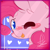 Size: 1024x1024 | Tagged: safe, artist:yuki-artyt, imported from derpibooru, pinkie pie, pony, :p, blush sticker, blushing, bust, colored pupils, cute, diapinkes, ear fluff, female, heart, one eye closed, portrait, solo, tongue out, wink