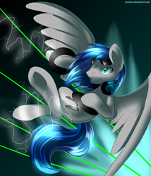 Size: 3000x3500 | Tagged: safe, artist:neoncel, imported from derpibooru, oc, oc only, oc:disco dash, pegasus, pony, commission, male, neon, rave, stallion, sunglasses