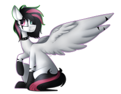 Size: 3952x3050 | Tagged: safe, artist:umiimou, imported from derpibooru, oc, oc only, oc:emala jiss, pegasus, pony, female, high res, mare, simple background, sitting, solo, transparent background