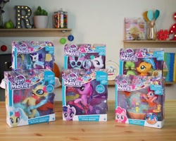 Size: 1080x862 | Tagged: safe, imported from derpibooru, applejack, fluttershy, pinkie pie, princess skystar, rainbow dash, rarity, spike, twilight sparkle, alicorn, seapony (g4), my little pony: the movie, irl, my little pony logo, photo, seaponified, seapony pinkie pie, seapony rarity, seapony twilight, species swap, toy, twilight sparkle (alicorn)