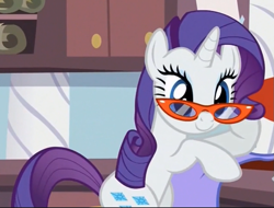 Size: 839x639 | Tagged: safe, imported from derpibooru, screencap, rarity, pony, unicorn, canterlot boutique, cute, female, glasses, mare, raribetes, solo