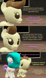 Size: 1920x3240 | Tagged: safe, artist:red4567, imported from derpibooru, pound cake, princess flurry heart, pony, 3d, baby, baby pony, baby talk, comic, diaper, diaper on face, forgiveness, implied pumpkin cake, revenge, source filmmaker