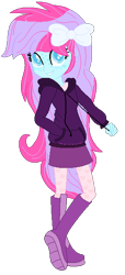 Size: 268x586 | Tagged: safe, artist:bezziie, imported from derpibooru, oc, oc only, oc:strawberry pie, equestria girls, boots, bow, clothes, cute, female, freckles, hoodie, pantyhose, shoes, simple background, skirt, solo, transparent background