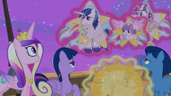 Size: 1920x1080 | Tagged: safe, imported from derpibooru, screencap, night light, princess cadance, princess flurry heart, shining armor, twilight sparkle, twilight velvet, alicorn, pony, once upon a zeppelin, airship, aunt and niece, brother and sister, catasterism, clothes, costume, family, father and daughter, father and son, female, grandfather and grandchild, grandmother and grandchild, husband and wife, male, mother and daughter, mother and son, northern star costume, sisters-in-law, twilight sparkle (alicorn), zeppelin