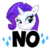 Size: 500x500 | Tagged: safe, artist:jublin, imported from derpibooru, rarity, pony, my little pony: the movie, animated, facebook, facebook sticker, faic, female, gif, no, one eye closed, reaction image, simple background, solo, sticker, white background, wink