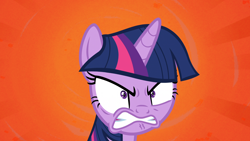 Size: 1920x1080 | Tagged: safe, imported from derpibooru, screencap, twilight sparkle, alicorn, pony, once upon a zeppelin, angry, female, mare, ragelight sparkle, solo, twilight is not amused, twilight sparkle (alicorn), twilight sparkle is not amused, unamused