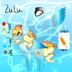 Size: 1000x1000 | Tagged: safe, artist:luumiee, imported from derpibooru, oc, oc only, oc:lulu, pegasus, pony, female, mare, reference sheet, solo