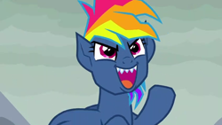 Size: 962x544 | Tagged: safe, imported from derpibooru, screencap, rainbow dash, secrets and pies, adorapiehater, cute, dashabetes, evil pie hater dash, female, nightmare, solo