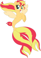 Size: 592x832 | Tagged: safe, artist:ra1nb0wk1tty, imported from derpibooru, sunset shimmer, alicorn, seapony (g4), my little pony: the movie, alicornified, crossover, female, fin wings, not fiery shimmer, race swap, sea ponies, seaponified, seapony sunset, shimmercorn, simple background, solo, species swap, transparent background