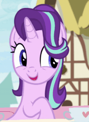 Size: 684x931 | Tagged: safe, imported from derpibooru, screencap, starlight glimmer, pony, unicorn, triple threat, animated, cute, female, floppy ears, gif, glimmerbetes, mare, solo, talking