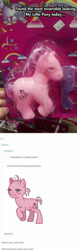 Size: 570x1839 | Tagged: safe, imported from derpibooru, oc, oc only, 9gag, bootleg, brushable, poney a cojffer, toy, vulgar, wat