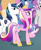 Size: 365x445 | Tagged: safe, imported from derpibooru, screencap, night light, princess cadance, princess flurry heart, shining armor, twilight velvet, pony, once upon a zeppelin, butt, cropped, lovebutt, plot