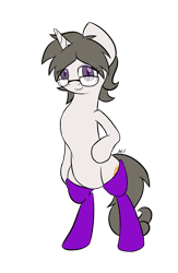 Size: 1300x2000 | Tagged: safe, artist:jadedpuzzle, imported from derpibooru, oc, oc only, oc:solaria, pony, unicorn, bipedal, clothes, glasses, simple background, socks, solo, transparent background
