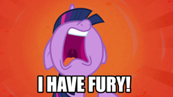 Size: 1280x720 | Tagged: safe, imported from derpibooru, twilight sparkle, alicorn, once upon a zeppelin, angry, fawful, female, i have fury, image macro, mario and luigi, meme, nintendo, nose in the air, solo, twilight sparkle (alicorn), wat