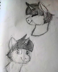 Size: 2160x2700 | Tagged: safe, artist:radioofroyai, imported from derpibooru, pony of shadows, stygian, pony, unicorn, shadow play, male, sketch, stallion, traditional art