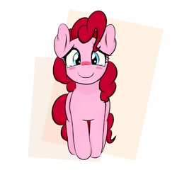 Size: 937x926 | Tagged: safe, artist:pinkiesheen, imported from derpibooru, pinkie pie, pony, blushing, crying, female, smiling, solo, tears of joy