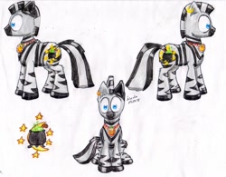 Size: 1280x1000 | Tagged: safe, artist:hilfigirl, imported from derpibooru, oc, oc only, unnamed oc, zebra, cutie mark, reference sheet, sitting, solo, zebra oc