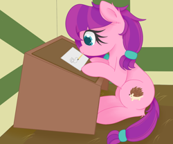 Size: 1200x1000 | Tagged: safe, artist:zlight, imported from derpibooru, lily longsocks, earth pony, pony, adorasocks, cute, desk, drawing, female, lilydorable, mouth hold, pencil, sitting, solo