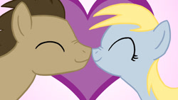 Size: 530x298 | Tagged: artist needed, safe, artist:inkpotts, imported from derpibooru, derpy hooves, doctor whooves, time turner, doctorderpy, female, male, shipping, straight