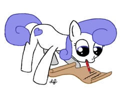 Size: 577x422 | Tagged: safe, imported from derpibooru, oc, oc only, oc:nameless, earth pony, pony, letter, pencil, scroll, signature, simple background, solo, white background, writing