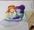 Size: 1280x1135 | Tagged: safe, artist:missmayaleanne, imported from derpibooru, sci-twi, sunset shimmer, twilight sparkle, oc, oc:sparkling sapphire, series:sciset diary, equestria girls, bed, crying, female, gift art, holding hands, hospital bed, hospital gown, lesbian, looking at each other, magical lesbian spawn, offspring, parent:sci-twi, parent:sunset shimmer, parent:twilight sparkle, parents:scitwishimmer, parents:sunsetsparkle, ponytail, ring, scitwishimmer, shipping, sunsetsparkle, tears of joy, tired, traditional art, wedding ring