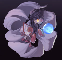Size: 2600x2508 | Tagged: safe, artist:lmgchikess, imported from derpibooru, oc, oc only, earth pony, fox, fox pony, hybrid, original species, pony, ahri, clothes, crossover, female, kitsune, kitsune pony, league of legends, mare, ponified, smiling, solo, whisker markings