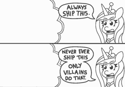 Size: 916x637 | Tagged: safe, artist:threetwotwo32232, edit, imported from derpibooru, princess cadance, alicorn, always ship this, comic, dialogue, exploitable, exploitable meme, female, meme, my hero academia, parody, princess of shipping, shipper on deck, shipping, template