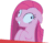 Size: 256x200 | Tagged: safe, imported from derpibooru, pinkie pie, crazy eyes, gif, hair, non-animated gif, pinkamena diane pie