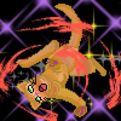 Size: 300x300 | Tagged: artist needed, safe, imported from derpibooru, capper dapperpaws, my little pony: the movie, high, paw pads, pixel art
