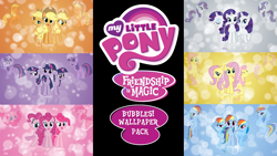 Size: 1920x1080 | Tagged: safe, artist:bluedragonhans, edit, imported from derpibooru, applejack, fluttershy, pinkie pie, rainbow dash, rarity, twilight sparkle, .zip file at source, mane six, wallpaper, wallpaper edit