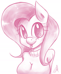 Size: 1500x1796 | Tagged: safe, artist:steffy-beff, imported from derpibooru, fluttershy, anthro, clothes, female, mlem, silly, simple background, solo, sweater, sweater puppies, sweatershy, tongue out, white background