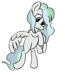 Size: 444x516 | Tagged: safe, artist:rhythmpixel, imported from derpibooru, oc, oc only, pegasus, pony, animated, blinking, female, flying, simple background, solo, transparent background, wings