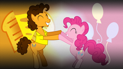 Size: 1920x1080 | Tagged: safe, artist:dalekstugaming, edit, imported from derpibooru, cheese sandwich, pinkie pie, cutie mark, wallpaper, wallpaper edit