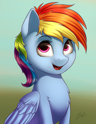 Size: 931x1194 | Tagged: safe, artist:deltauraart, imported from derpibooru, rainbow dash, pegasus, pony, female, mare, multicolored hair, solo