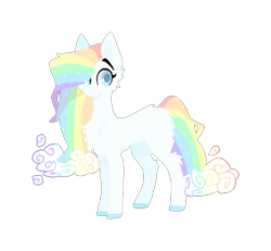 Size: 606x559 | Tagged: safe, artist:rockruffian, imported from derpibooru, oc, oc only, oc:cosmica galactic, base used, rainbow hair, simple background, solo, transparent background, unshorn fetlocks