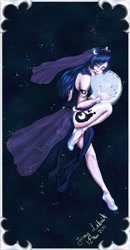 Size: 812x1564 | Tagged: safe, artist:icecube90, imported from derpibooru, princess luna, human, clothes, dress, female, humanized, jewelry, moon, nail polish, regalia, signature, solo, tangible heavenly object