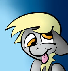 Size: 1980x2060 | Tagged: safe, artist:justanotherponyartblog, imported from derpibooru, derpy hooves, pegasus, pony, bust, derp face, female, just another pony art blog, portrait, practice, shading, silly face, solo, tongue out
