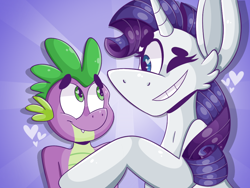 Size: 1024x768 | Tagged: safe, artist:frankkiestein, imported from derpibooru, rarity, spike, dragon, female, male, shipping, sparity, straight